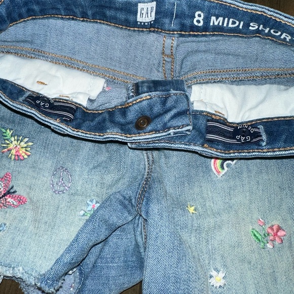 DENIM JEAN SHORTS 2 PAIRS KIDS COLORFUL FUN ADJUSTABLE WAIST - Picture 7 of 11